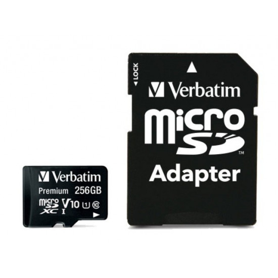 Micro SDXC 256GB class 10 UHS-1 + Adapter SD