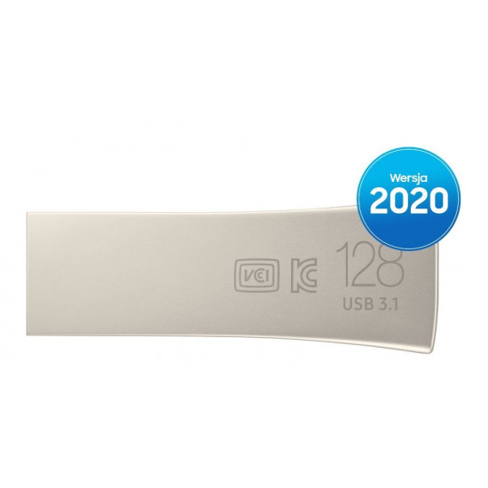 Pendrive BAR Plus USB3.1 128 GB Champaign Silver