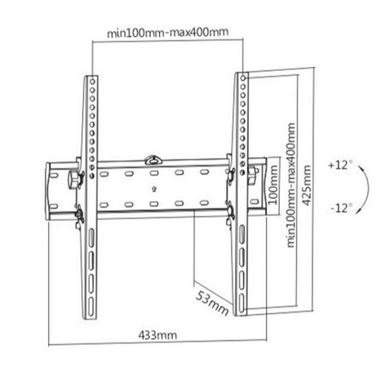 TV wall mount (tilt), 32 inches-55 inches