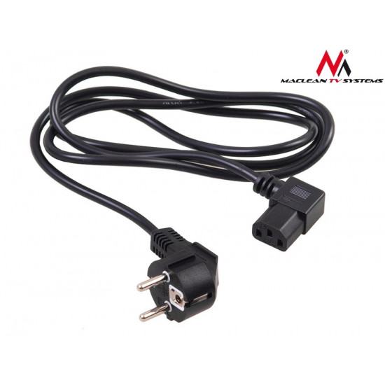 Power cable angled 3 pin plug 3M MCTV EU-803