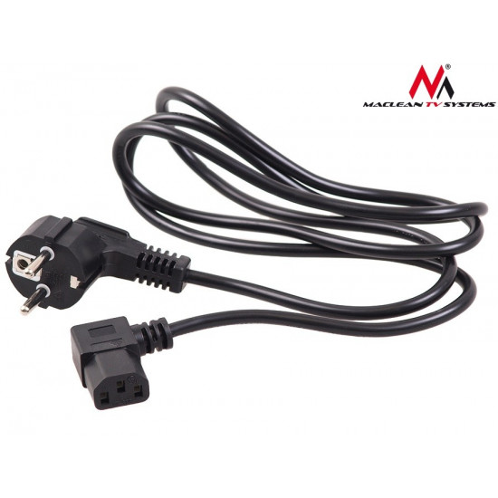 Power cable angled 3 pin plug 3M MCTV EU-803