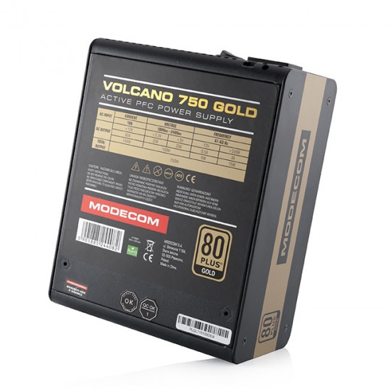 POWER SUPPLY VOLCANO 750 GOLD 120mm FAN 