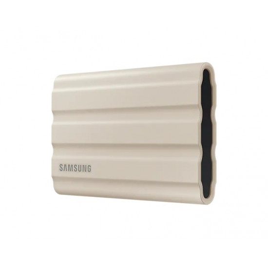 SAMSUNG T7 Shield Ext SSD 1000 GB USB-C beige 1050/1000 MB/s 3 yrs, included USB Type C-to-C and Type C-to-A cables, Rugged storage featuring IP65 rated dust and water resistance and up to 3-meter drop resistant