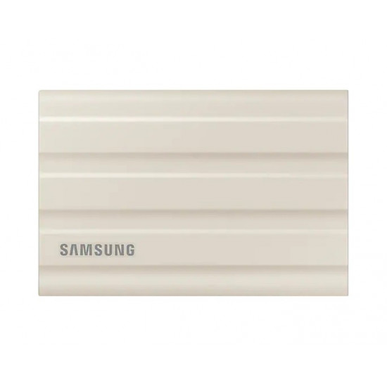 SAMSUNG T7 Shield Ext SSD 1000 GB USB-C beige 1050/1000 MB/s 3 yrs, included USB Type C-to-C and Type C-to-A cables, Rugged storage featuring IP65 rated dust and water resistance and up to 3-meter drop resistant