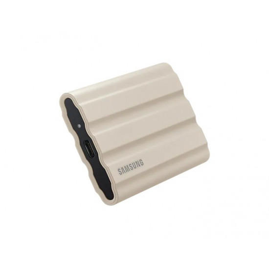 SAMSUNG T7 Shield Ext SSD 1000 GB USB-C beige 1050/1000 MB/s 3 yrs, included USB Type C-to-C and Type C-to-A cables, Rugged storage featuring IP65 rated dust and water resistance and up to 3-meter drop resistant