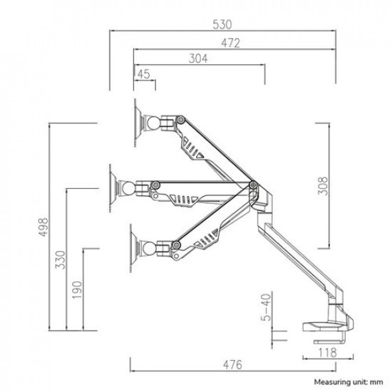 MONITOR ACC DESK MOUNT 10-32