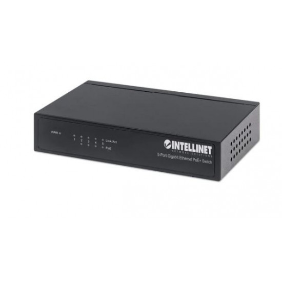 Switch Gigabit 5 port RJ45 POE+, desktop