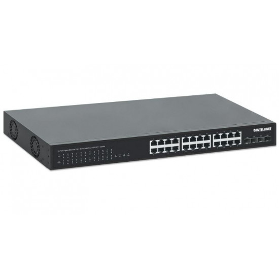 Switch Gigabit 24x RJ45 PoE+, 4x SFP+ 10G Uplink