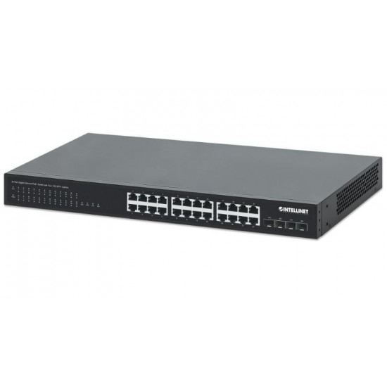 Switch Gigabit 24x RJ45 PoE+, 4x SFP+ 10G Uplink