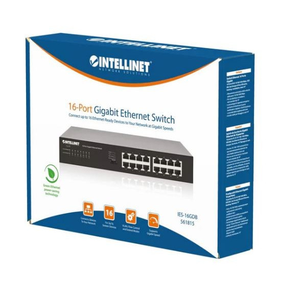 Switch Gigabit 16 ports RJ45 manual VLAN