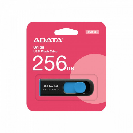 MEMORY DRIVE FLASH USB3 256GB/BLK/BLUE AUV128-256G-RBE ADATA