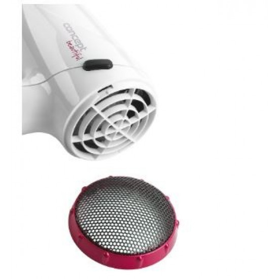 Beautiful VV5740 foldable hair dryer, white and pink