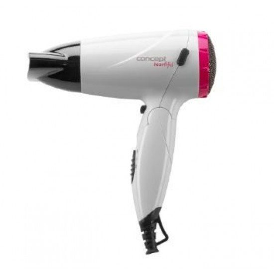 Beautiful VV5740 foldable hair dryer, white and pink