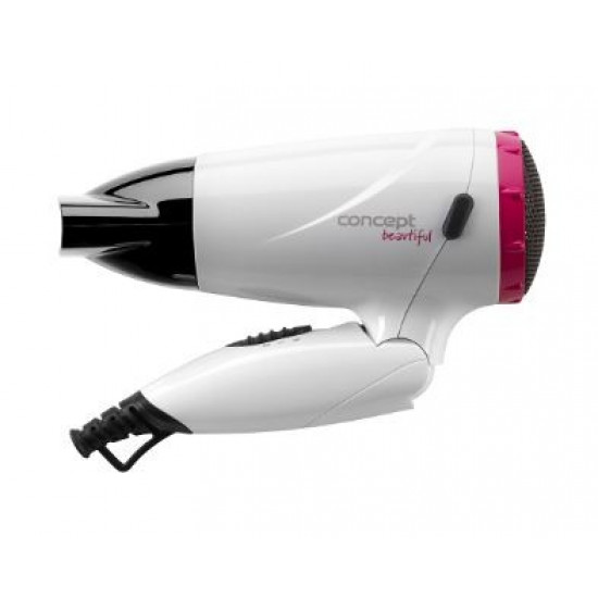 Beautiful VV5740 foldable hair dryer, white and pink