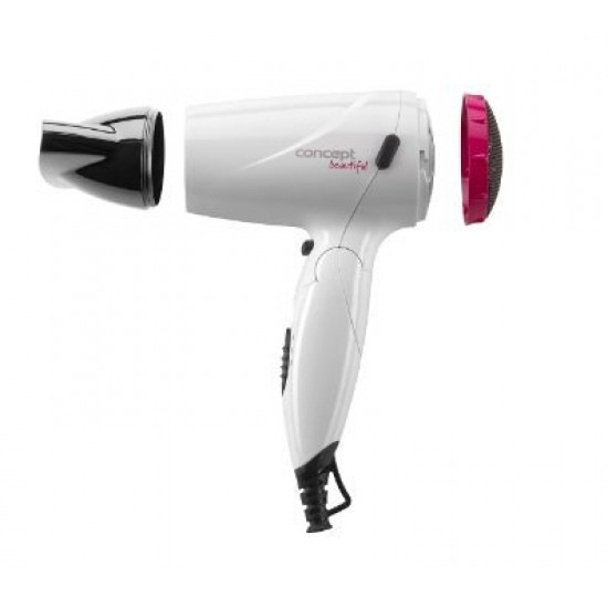 Beautiful VV5740 foldable hair dryer, white and pink