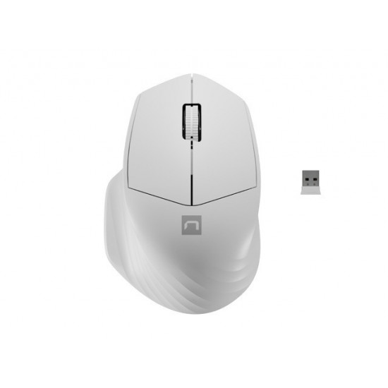 Wireless mouse Siskin 2 1600 DPI Bluetooth 5.0 + 2.4GHz, white