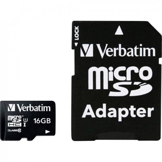 Micro SDHC 16GB Class10 UHS-I + Adapter