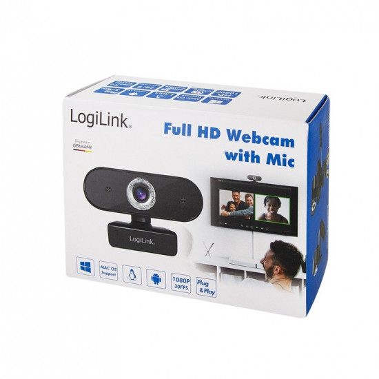 Pro full HD USB webcam with microphone