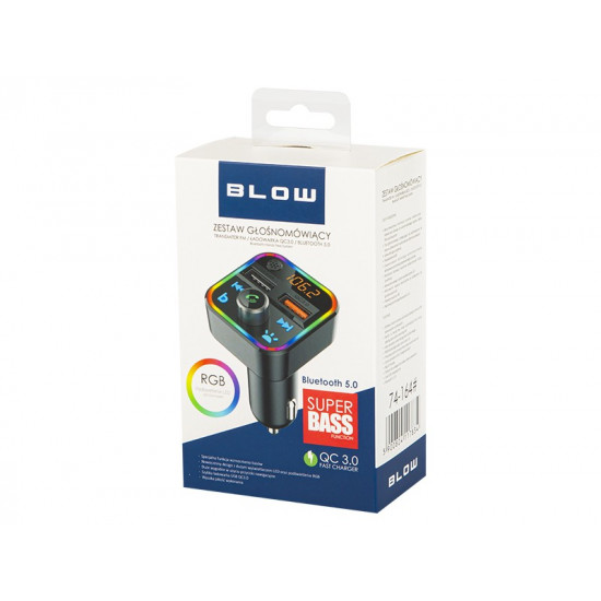 BLOW Transmiter FM Bluetooth 5.1+Qc3.0 RBG