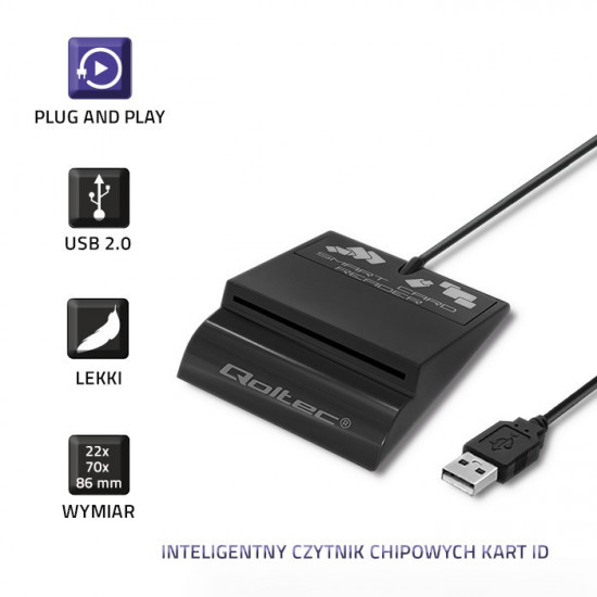 Intelligenst smart ID card reader, USB type C