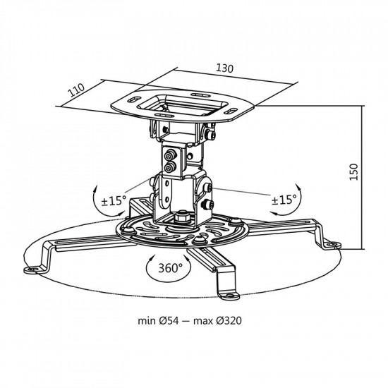 Projector ceiling mount White