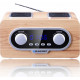 Portable radio FM PLL SD/USB/AUX with battery and clock