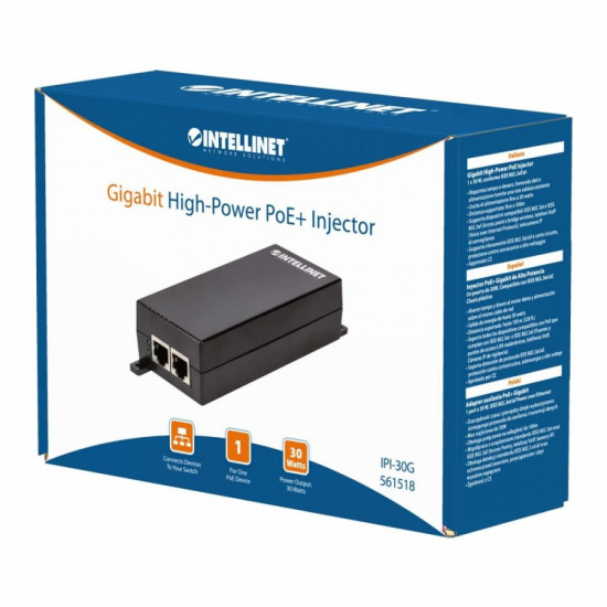 Adapter / Zasilacz Inte llinet POE+ 30W 1X Gig