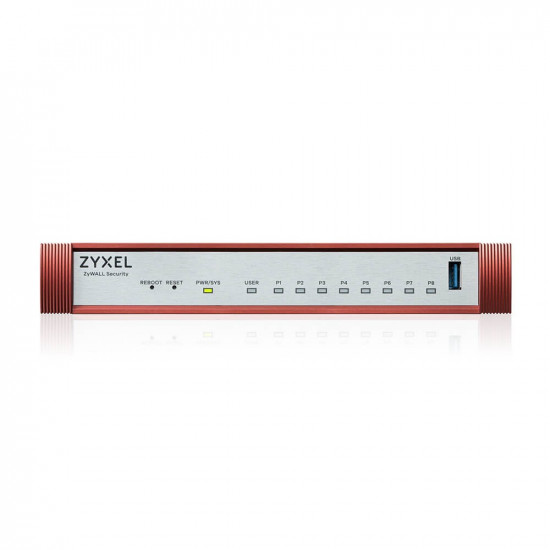 ZYXEL USG FLEX 100 H, 8 GIGABIT USER-DEFINABLE PORTS, 1*USB  WITH 1 YR ENTRY DEFENSE PACK