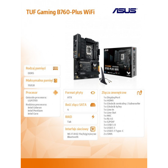 TUF GAMING B760-PLUS WIFI s1700 4DDR5 ATX