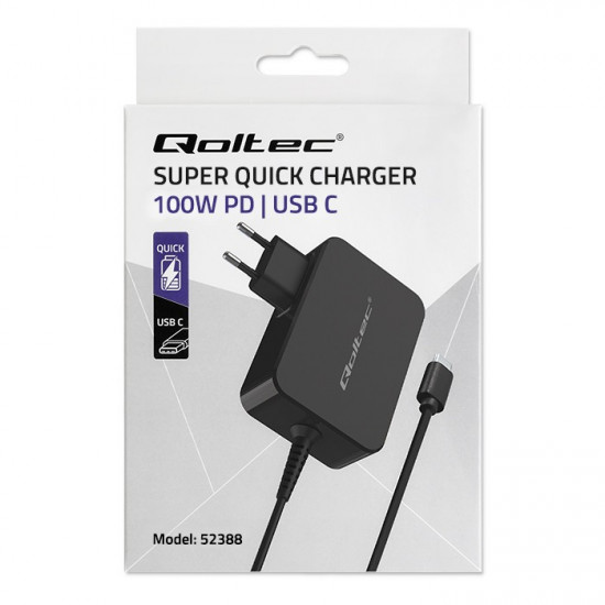 GaN POWER PRO charger 1xUSB C, 100W, 5 20V