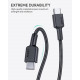 CB-CC03 OEM ultra fast nylon Quick Charge USB C - USB C | 0.3m | 5Gbps | 60W PD | 20V