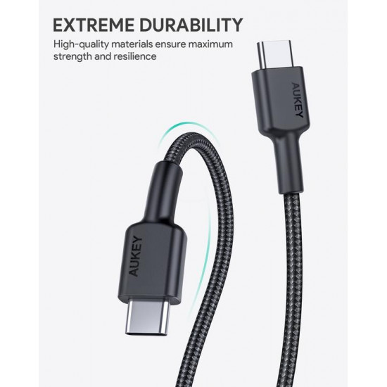 CB-CC2 OEM ultrafast nylon Quick Charge USB C - USB C | 2m | 5Gbps | 60W PD | 20V