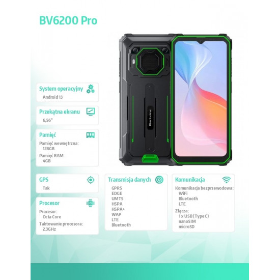 Smartphone BV6200 PRO 4/128 green