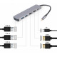 Adapter USB-C Hub USB-C PD HDMI x2 USB 3.0x3 