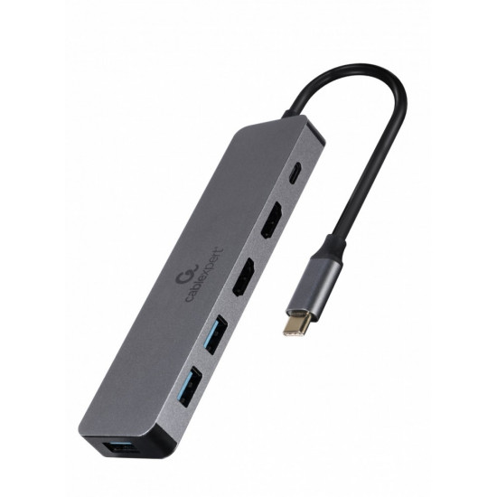 Adapter USB-C Hub USB-C PD HDMI x2 USB 3.0x3 