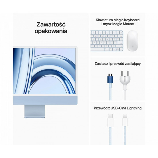 IMAC 24 inch BLU/8C CPU/8C GPU/8GB/256GB