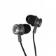 METAL EARPHONES WITH MICROPHONE BLACK