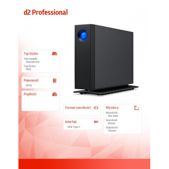 External HDD|LACIE|d2 Professional|10TB|USB 3.1|STHA10000800