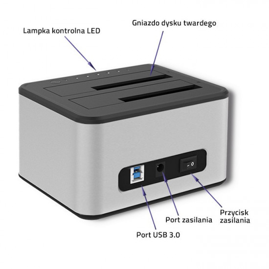 Docking station 2xHDD/SSD, USB 3.0