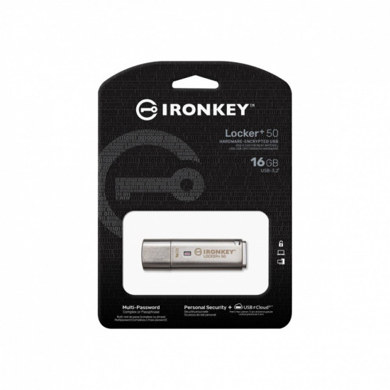 Flashdrive IronKey Locker Plus 50 AES Encrypted USBtoCloud 16GB