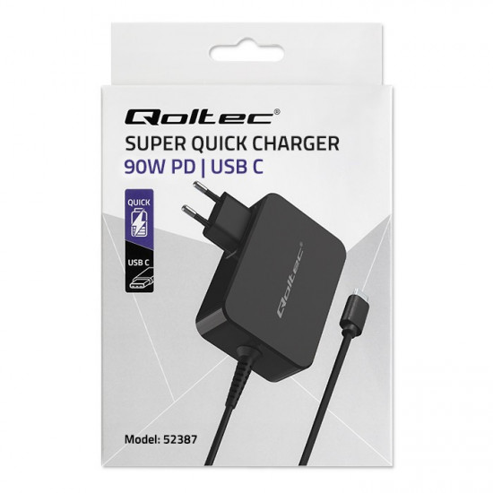 GaN POWER PRO charger 1xUSB C, 90W, 5 20V