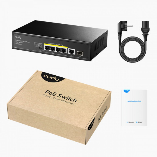 Switch GS1005PTS1 5xGE PoE+ 1xSFP 120W