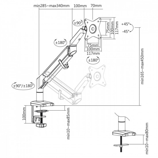 Monitor bracket Ergo Office ER-405G