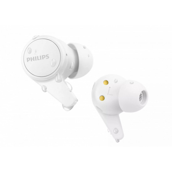 Philips True Wireless Headphones TAT1207WT/00, IPX4 splash/sweat resistant, Up to 18 hours play time, White