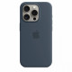 Silicon case with MagSafe for iPhone 15 Pro - storm blue