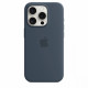 Silicon case with MagSafe for iPhone 15 Pro - storm blue