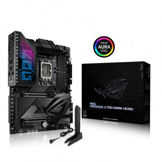 Mainboard|ASUS|Intel Z790|LGA1700|ATX|Memory DDR5|Memory slots 4|1xPCI-Express 4.0 4x |2xPCI-Express 5.0 16x|5xM.2|1xHDMI|5xUSB 3.2|1xUSB-C|2xUSB-C w/Thunderbolt|1xOptical S/PDIF|1xRJ45|MAXIMUSZ790DARKHERO