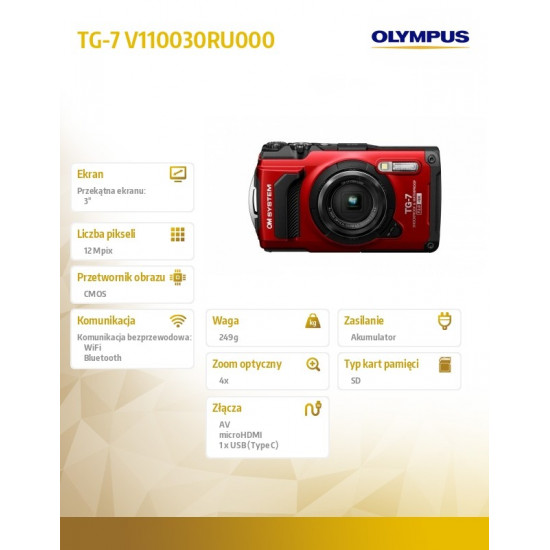 Camera TG-7 red