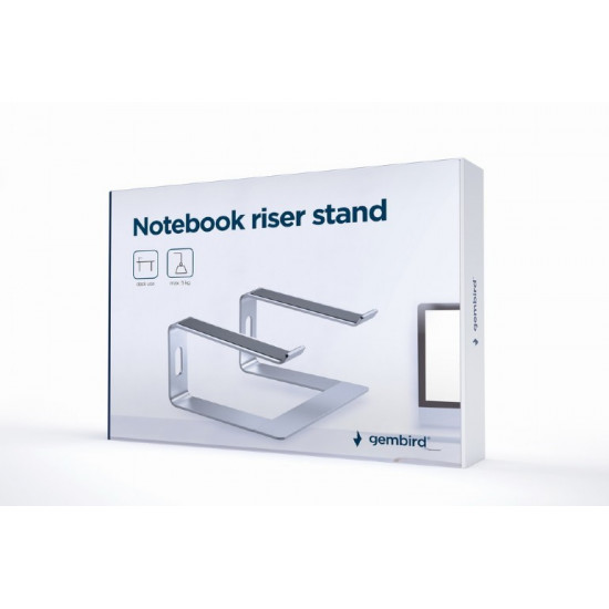 Notebook riser stand 15,6 inches silver