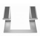 Notebook riser stand 15,6 inches silver